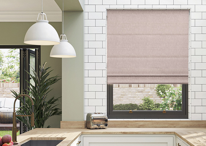 Delicate Chevron, Rusett - Motorised Roman Blind - Image 3